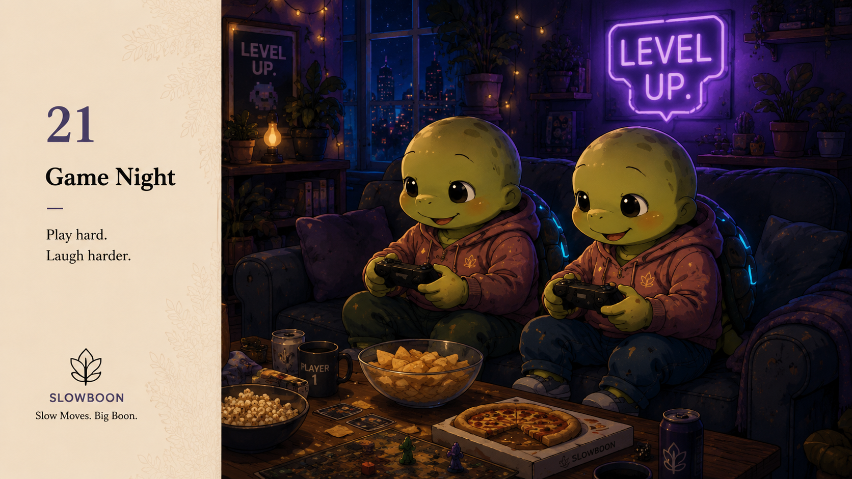 SlowBoon level up game night with a playful mindset
